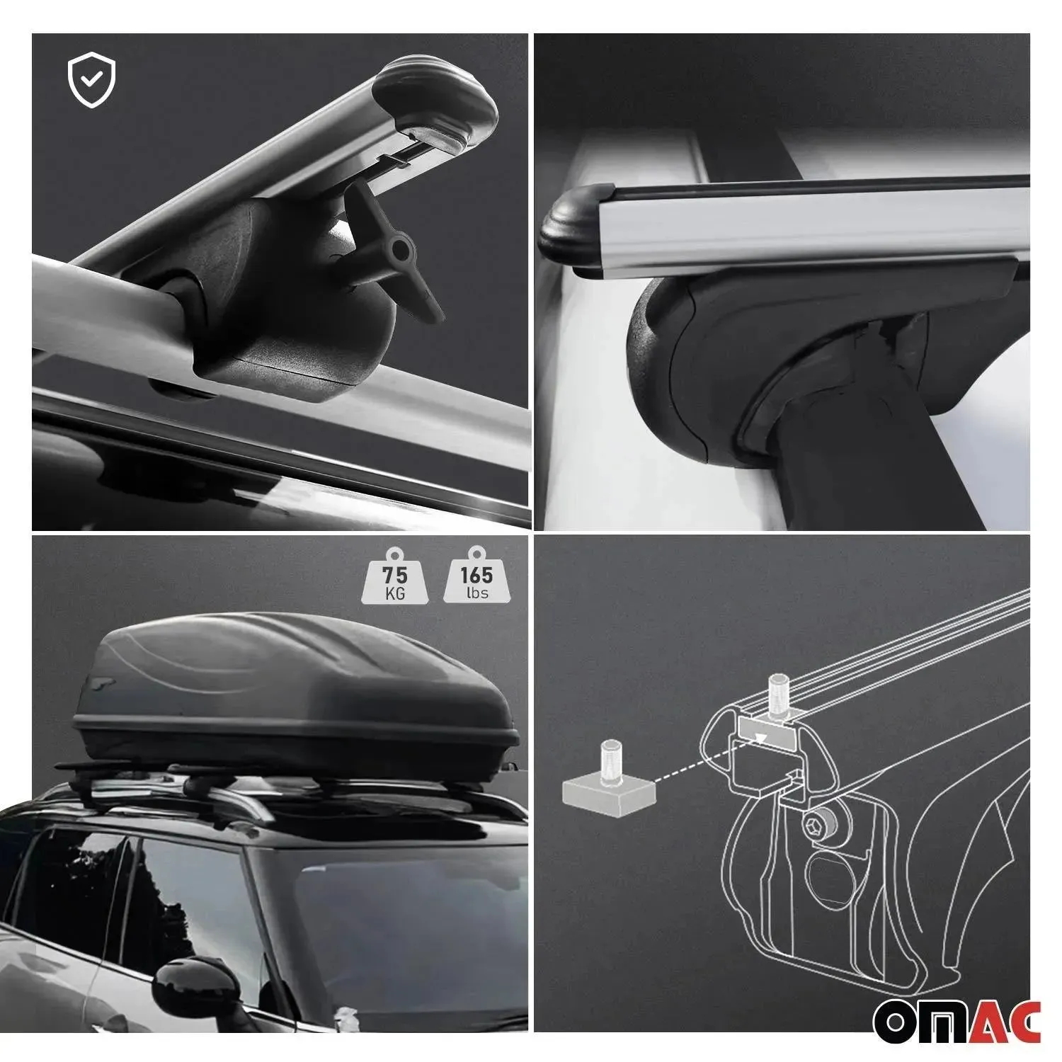 2000-2006 BMW X5 E53 Roof Rack Cross Bars Silver