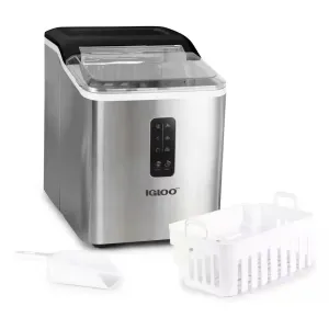 26 Lb. Portable Ice Maker in Stainless Steel