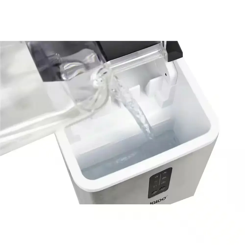 26 Lb. Portable Ice Maker in Stainless Steel