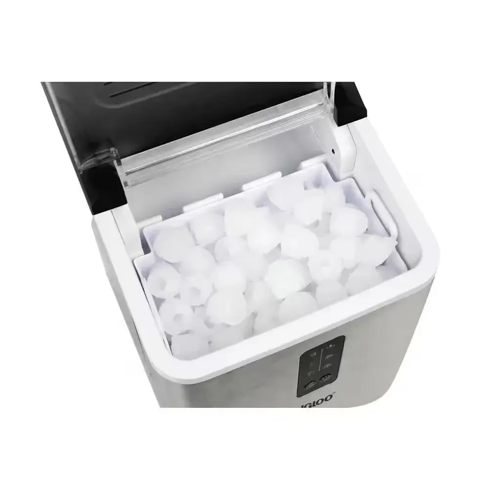 26 Lb. Portable Ice Maker in Stainless Steel