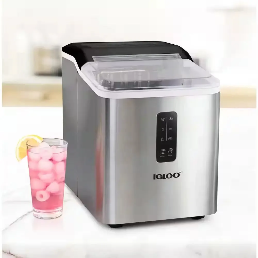 26 Lb. Portable Ice Maker in Stainless Steel