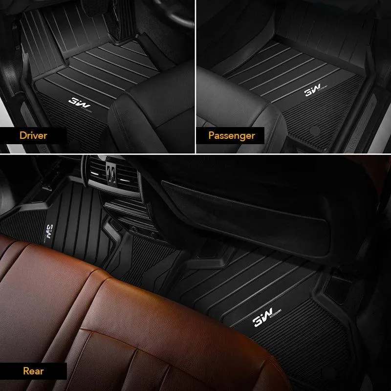 3W BMW X4 2015-2018 Custom Floor Mats TPE Material & All-Weather Protection