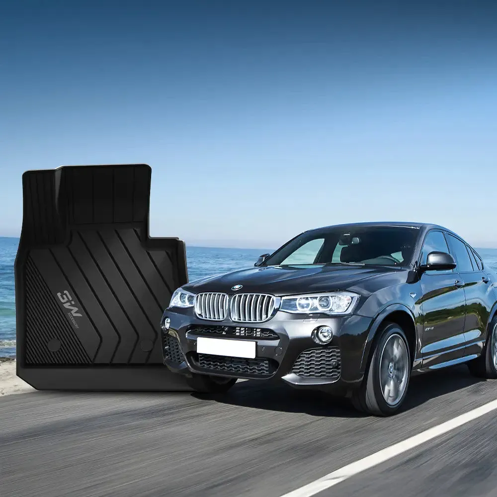3W BMW X4 2015-2018 Custom Floor Mats TPE Material & All-Weather Protection