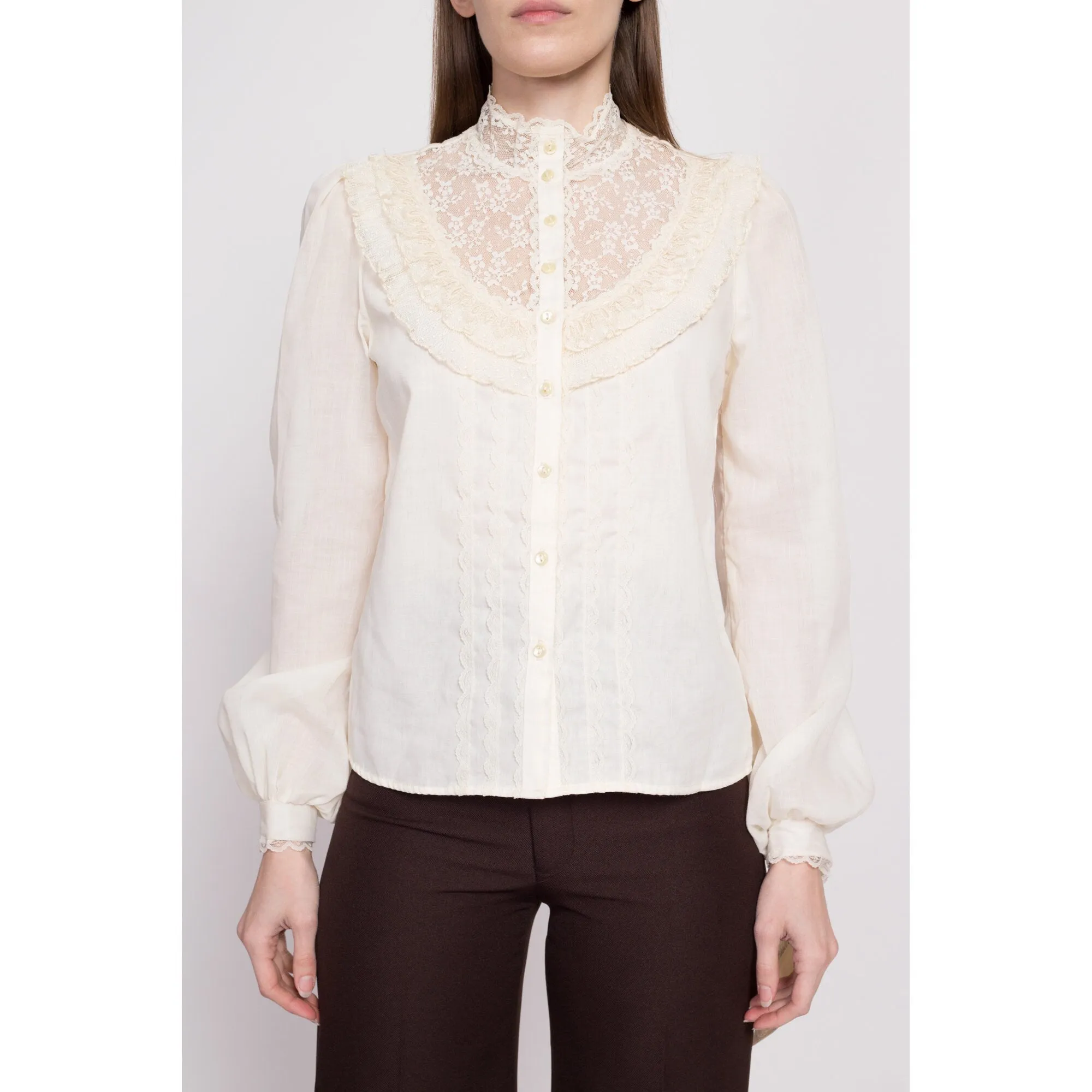 70s Jessica's Gunnies Prairie Blouse, Deadstock - Small