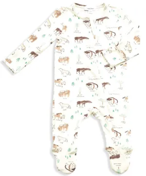 Angel Dear Western Wilderness Bamboo Zipper Footie