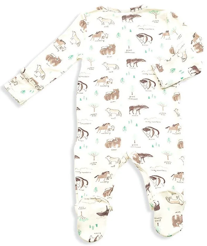 Angel Dear Western Wilderness Bamboo Zipper Footie
