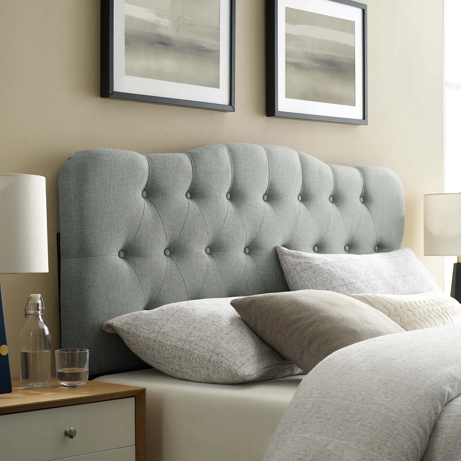 Annabel Upholstered Fabric Headboard