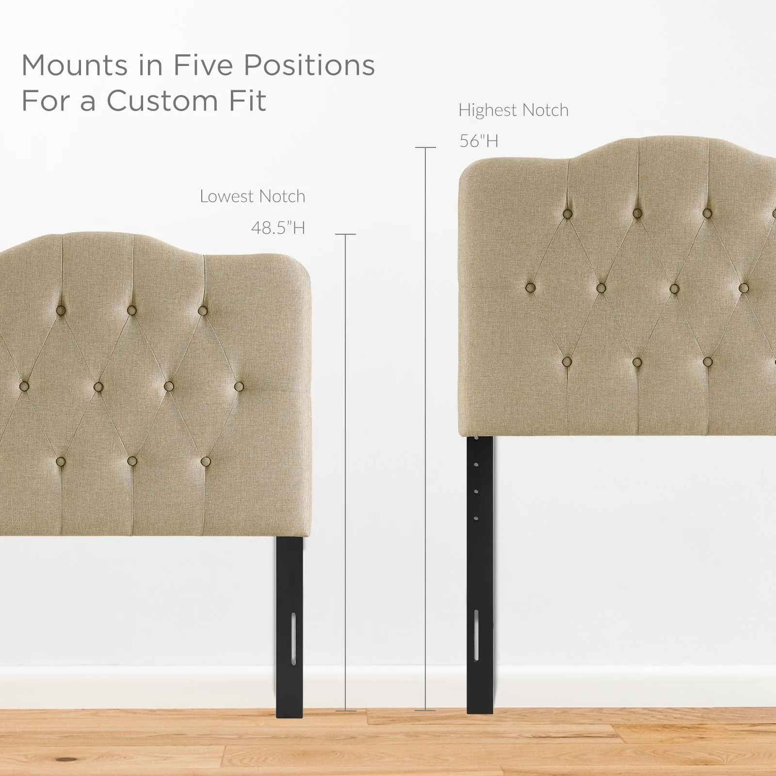 Annabel Upholstered Fabric Headboard