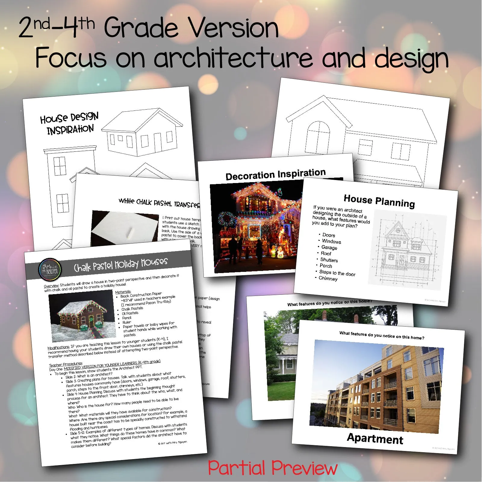 Art Lesson: Holiday Houses