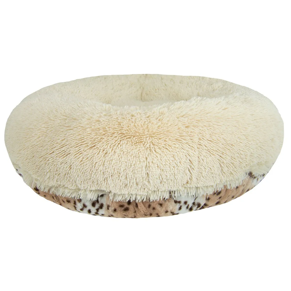 Bagel Dog Bed Aspen Snow Leopard/Blondie