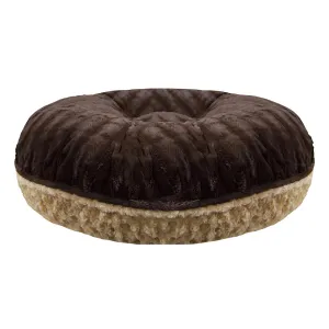 Bagel Dog Bed Camel Rose/Godiva Brown