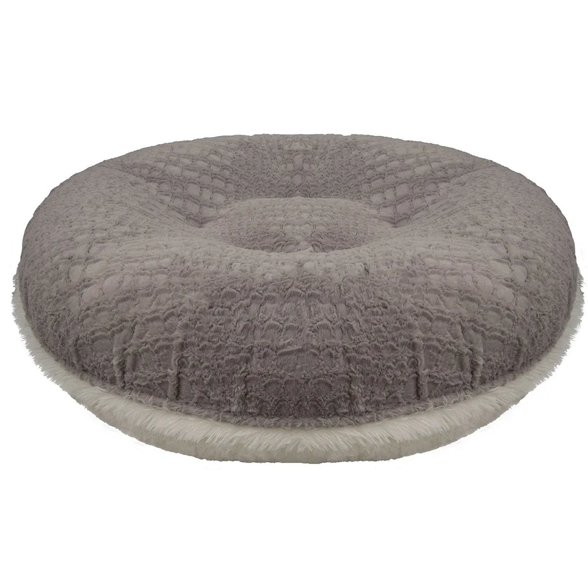 Bagel Dog Bed Serenity Grey/Snow White