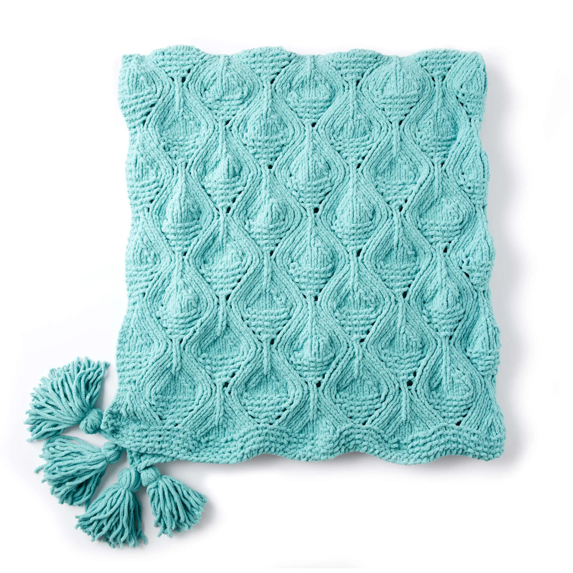 Bernat Diamond In The Rough Knit Blanket
