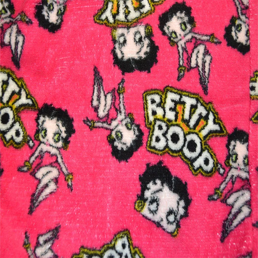 Betty Boop Fuchsia Plush Onesie Hoodie Pajama