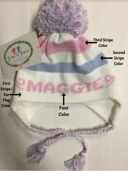 Big Bow Toboggan - Three Color Stripe