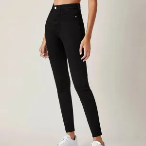 Black High Waist Skinny Jeans