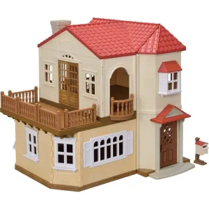 Calico Critters Red Roof Country Home Secret Attic Playroom, Dollhouse Playset