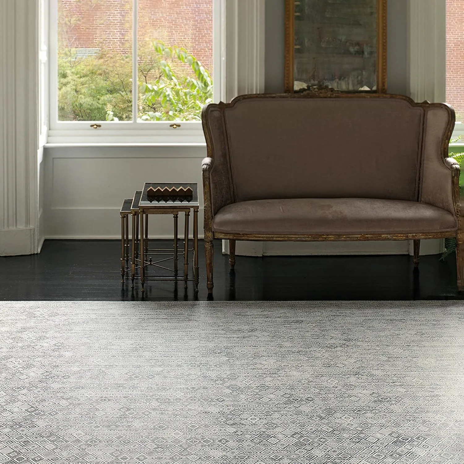chilewich | woven floormat 59x92cm (23x36") | mosaic black   white