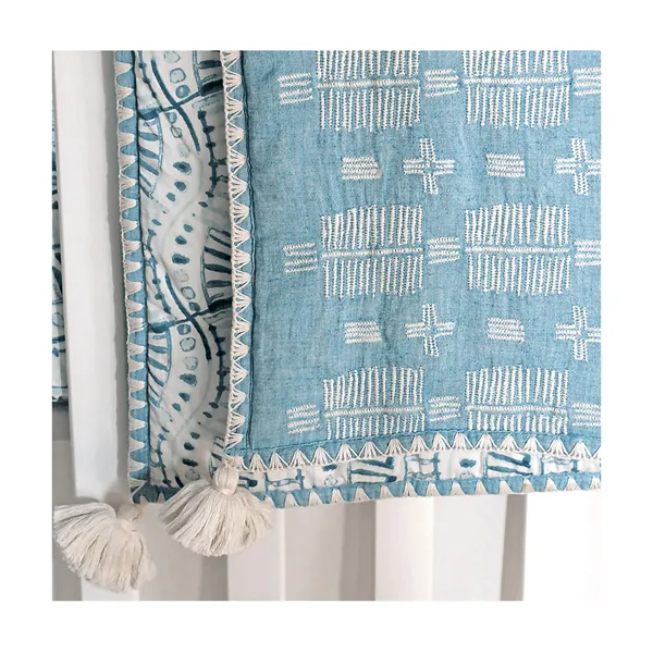 Crane Baby Quilted Blanket - Caspian