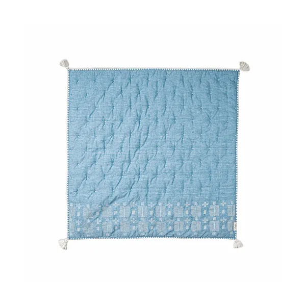 Crane Baby Quilted Blanket - Caspian