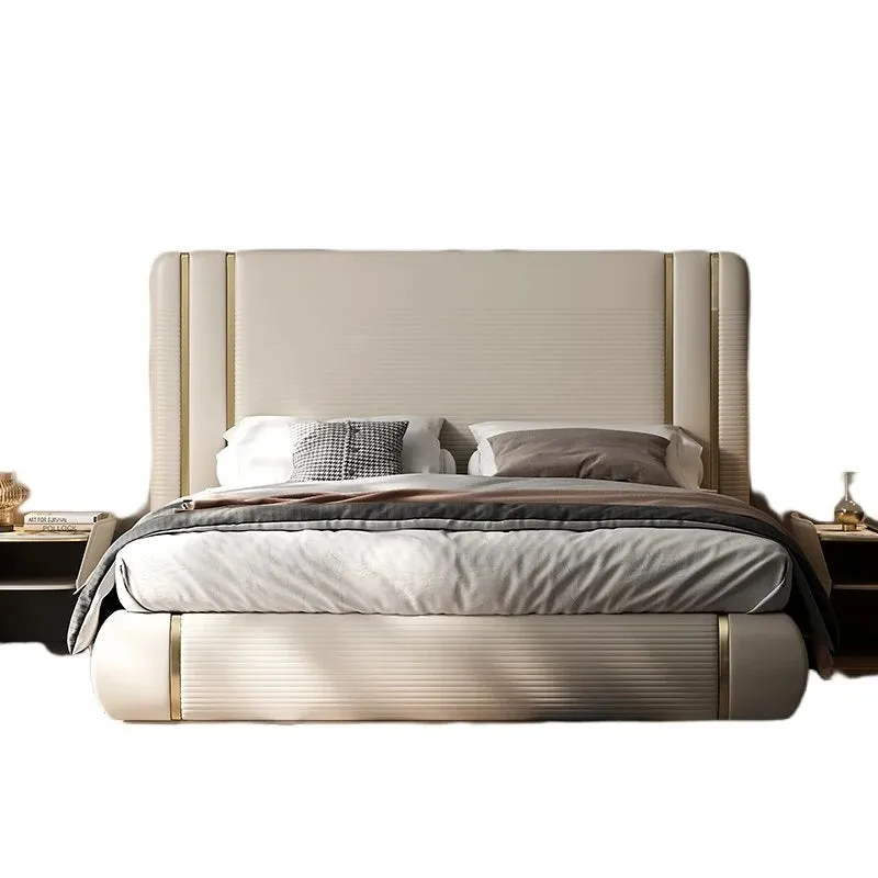 Dennis Upholstered Bed In Suede