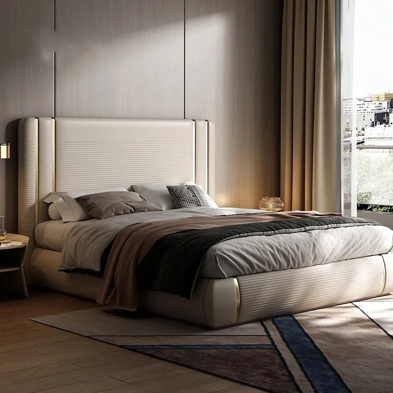 Dennis Upholstered Bed In Suede