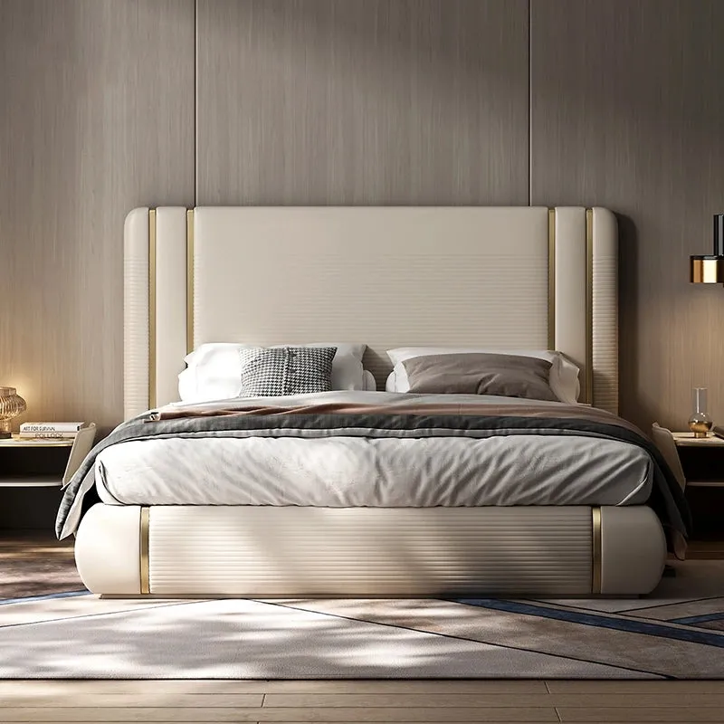 Dennis Upholstered Bed In Suede