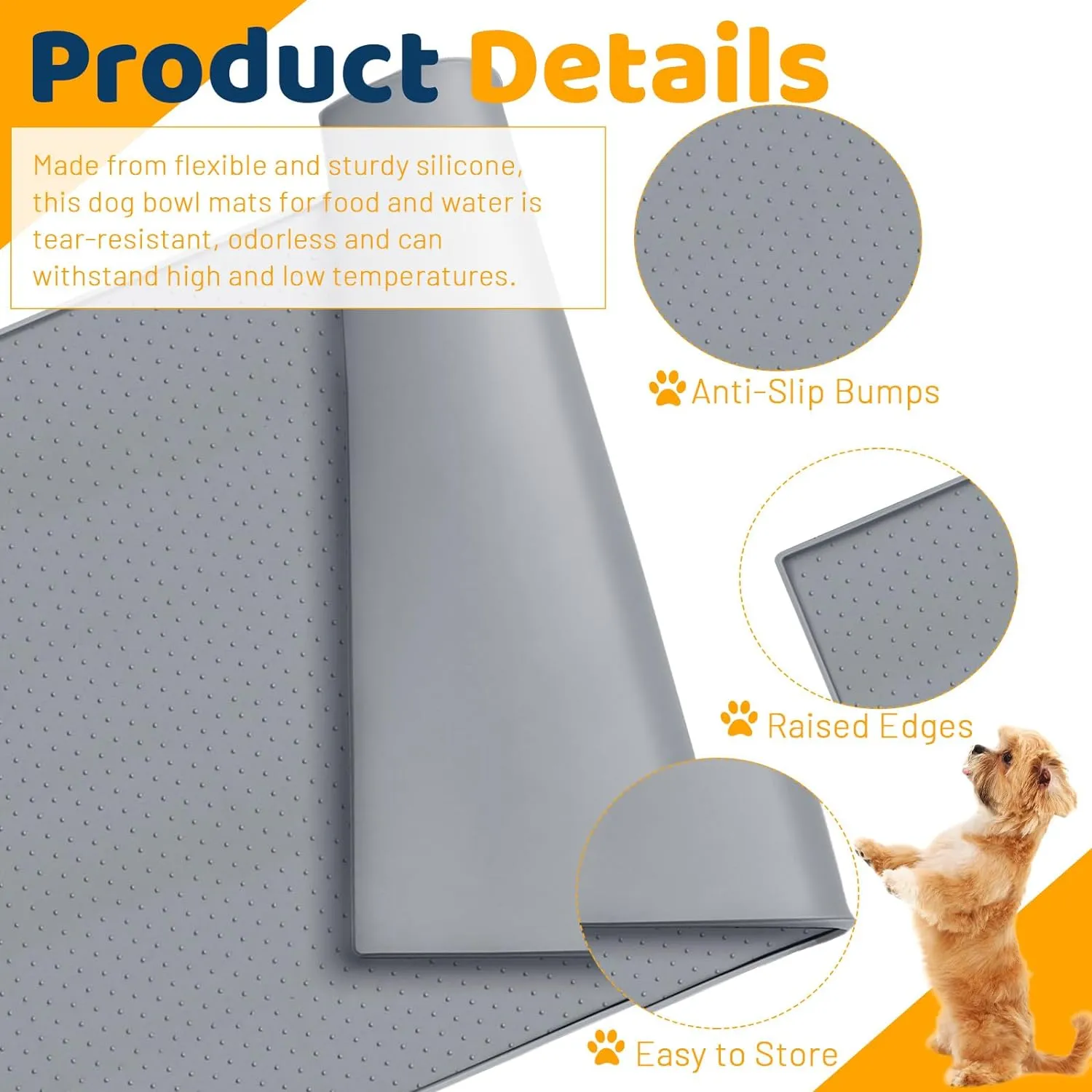 Dog Food Mat Pet Feeding Mats 60_40cm