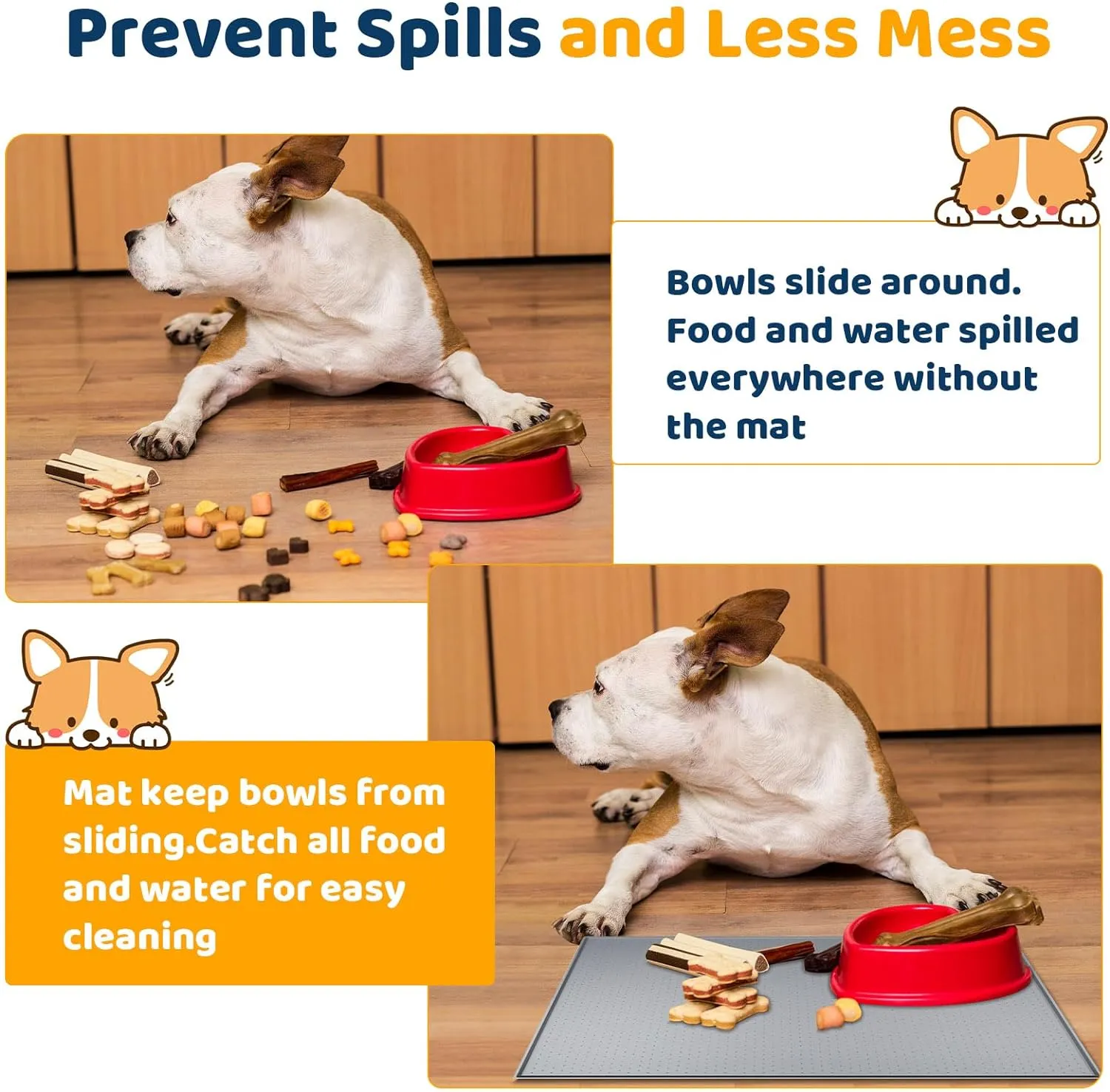 Dog Food Mat Pet Feeding Mats 60_40cm
