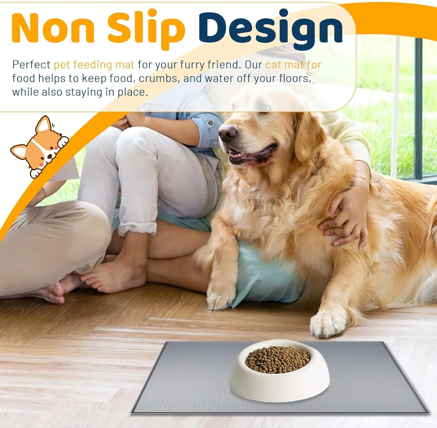 Dog Food Mat Pet Feeding Mats 60_40cm