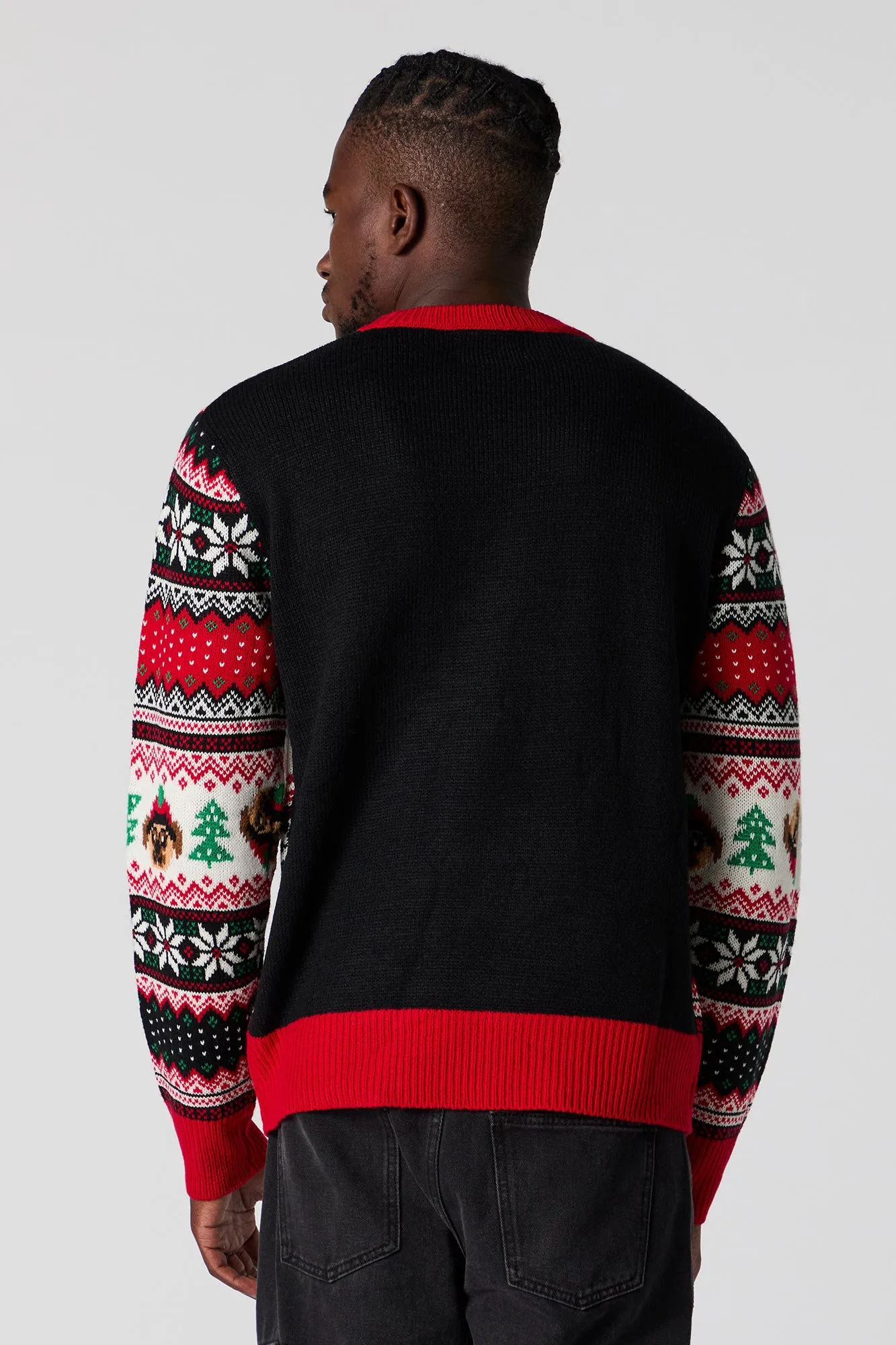 Dog Jacquard Knit Ugly Christmas Sweater