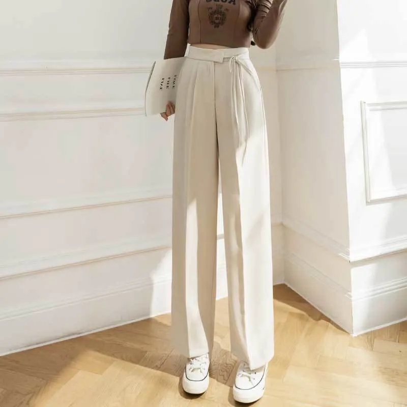 Elastic Waist Wide Leg Pants