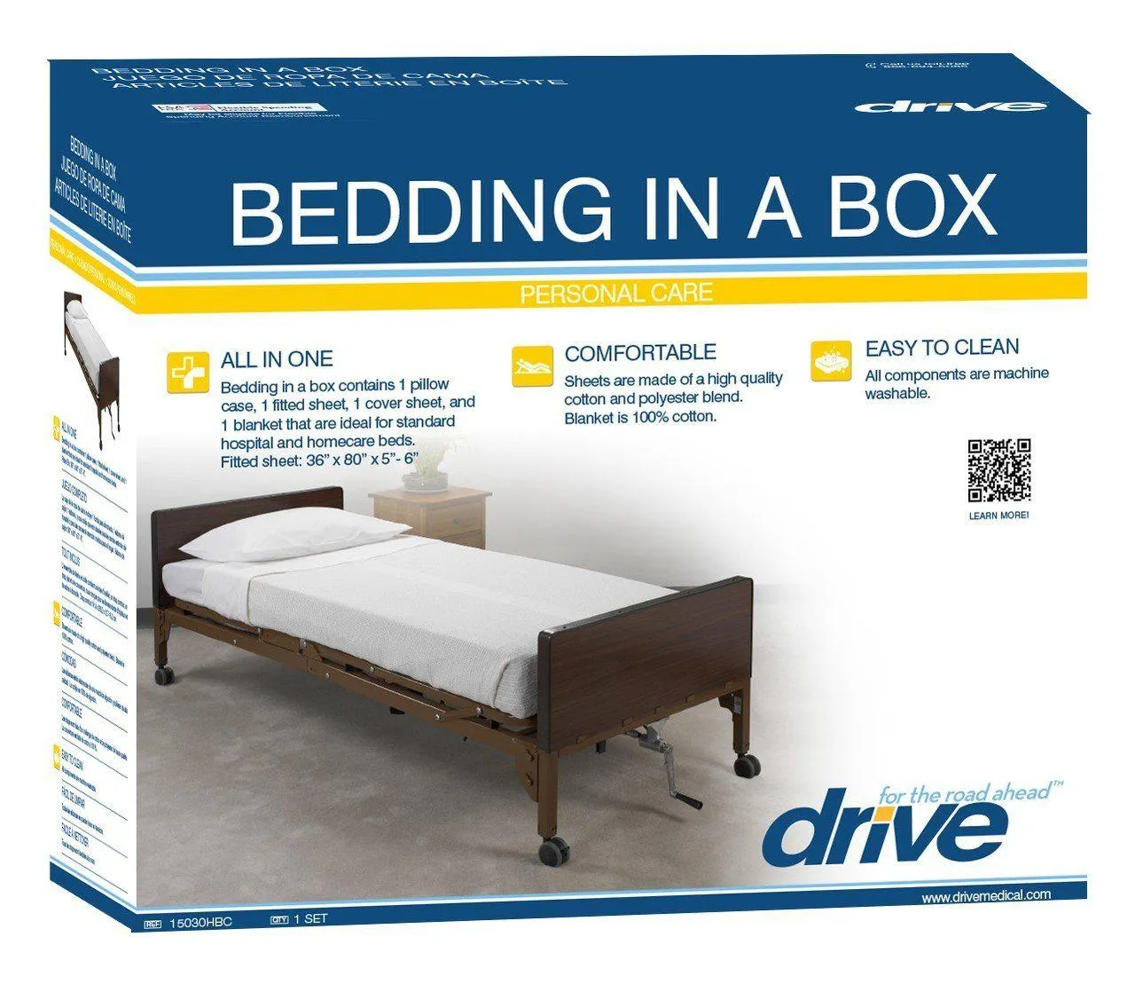 Hospital Bedding in a Box - 36x80"