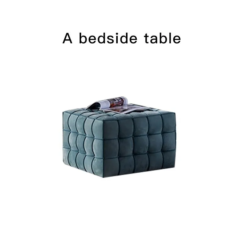 Italian Modern Fabric Velvet King Size Bed Frame