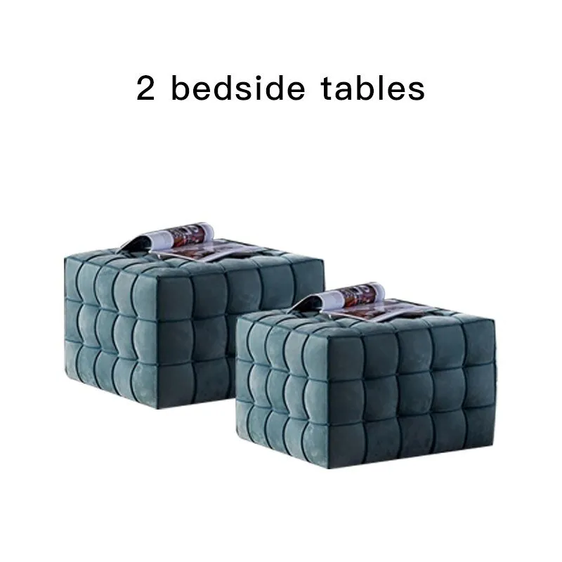 Italian Modern Fabric Velvet King Size Bed Frame