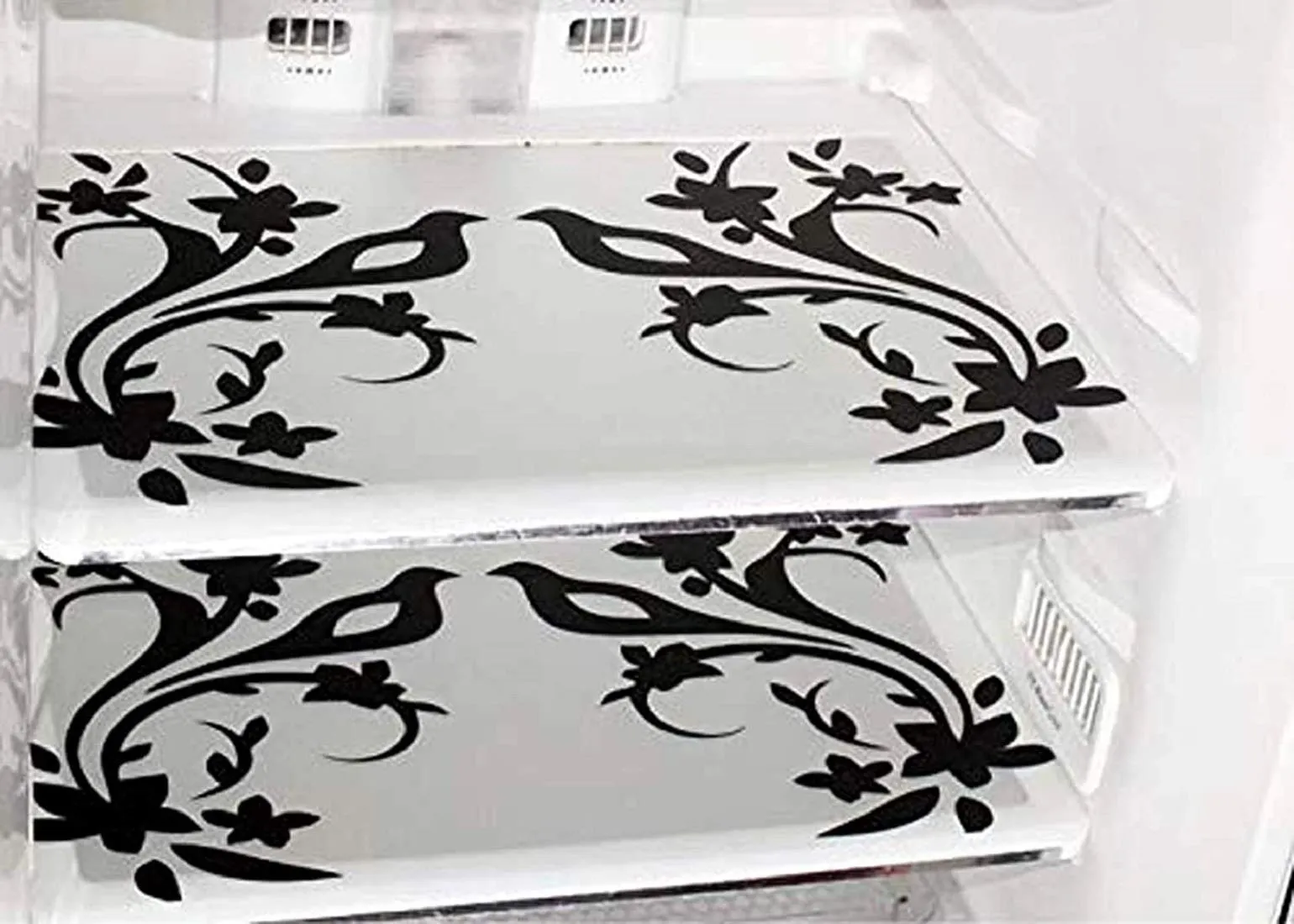 Kuber Industries Refrigerator Drawer Mat|Bird Design & Water Proof PVC Material,Pack of 6 (Multicolour)-CTKTC0710(Polyvinyl Chloride)
