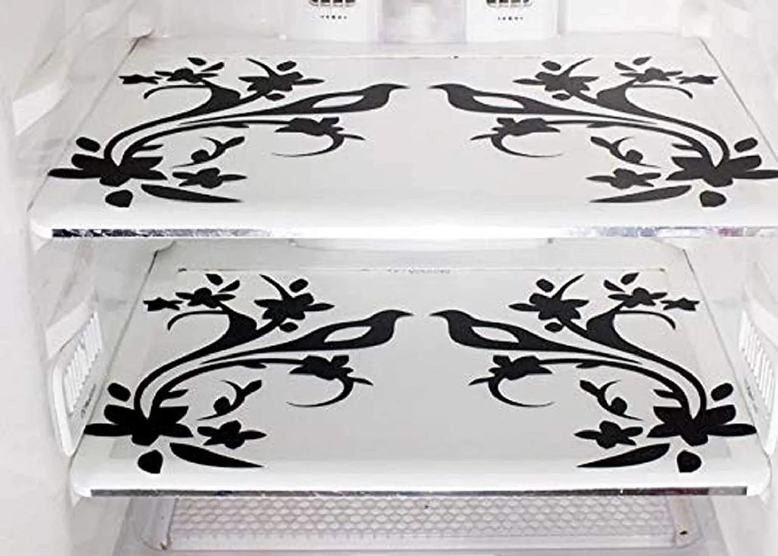 Kuber Industries Refrigerator Drawer Mat|Bird Design & Water Proof PVC Material,Pack of 6 (Multicolour)-CTKTC0710(Polyvinyl Chloride)
