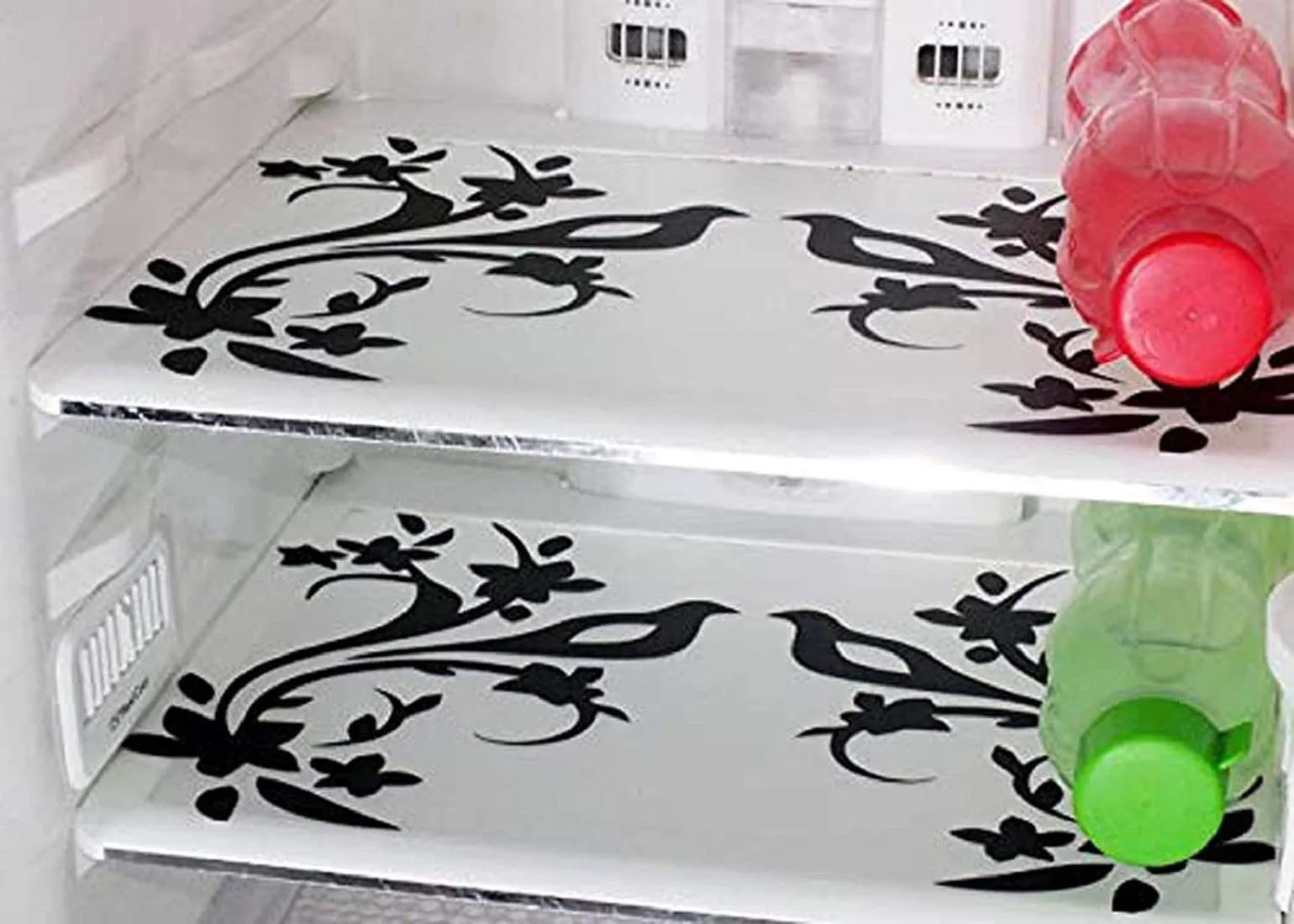 Kuber Industries Refrigerator Drawer Mat|Bird Design & Water Proof PVC Material,Pack of 6 (Multicolour)-CTKTC0710(Polyvinyl Chloride)