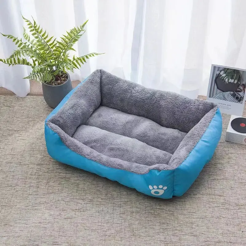 Large Pet Cat and Dog Bed Warm Comfortable Dog House Soft PP Cotton Nest Dog Basket Mat Universal Waterproof Cat Bed