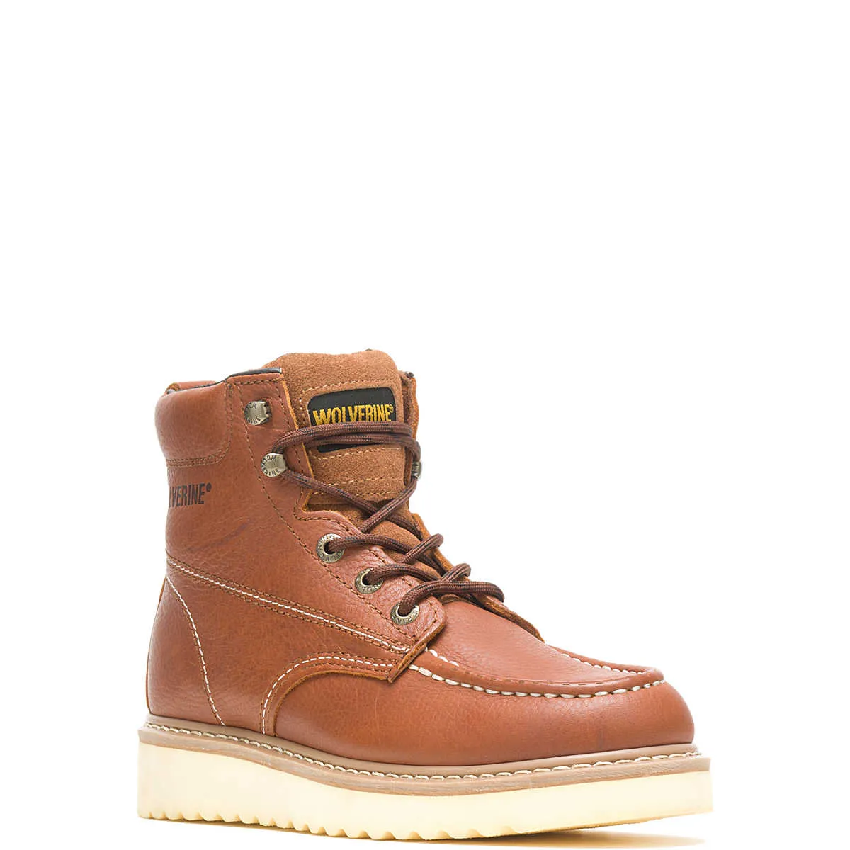 MEN'S WOLVERINE MOC-TOE S/T E/H WORK WEDGE HONEY - W08289