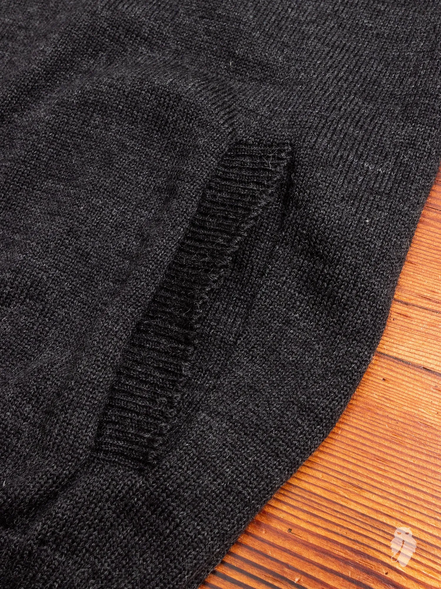 Mockneck Zip Sweater in Charcoal