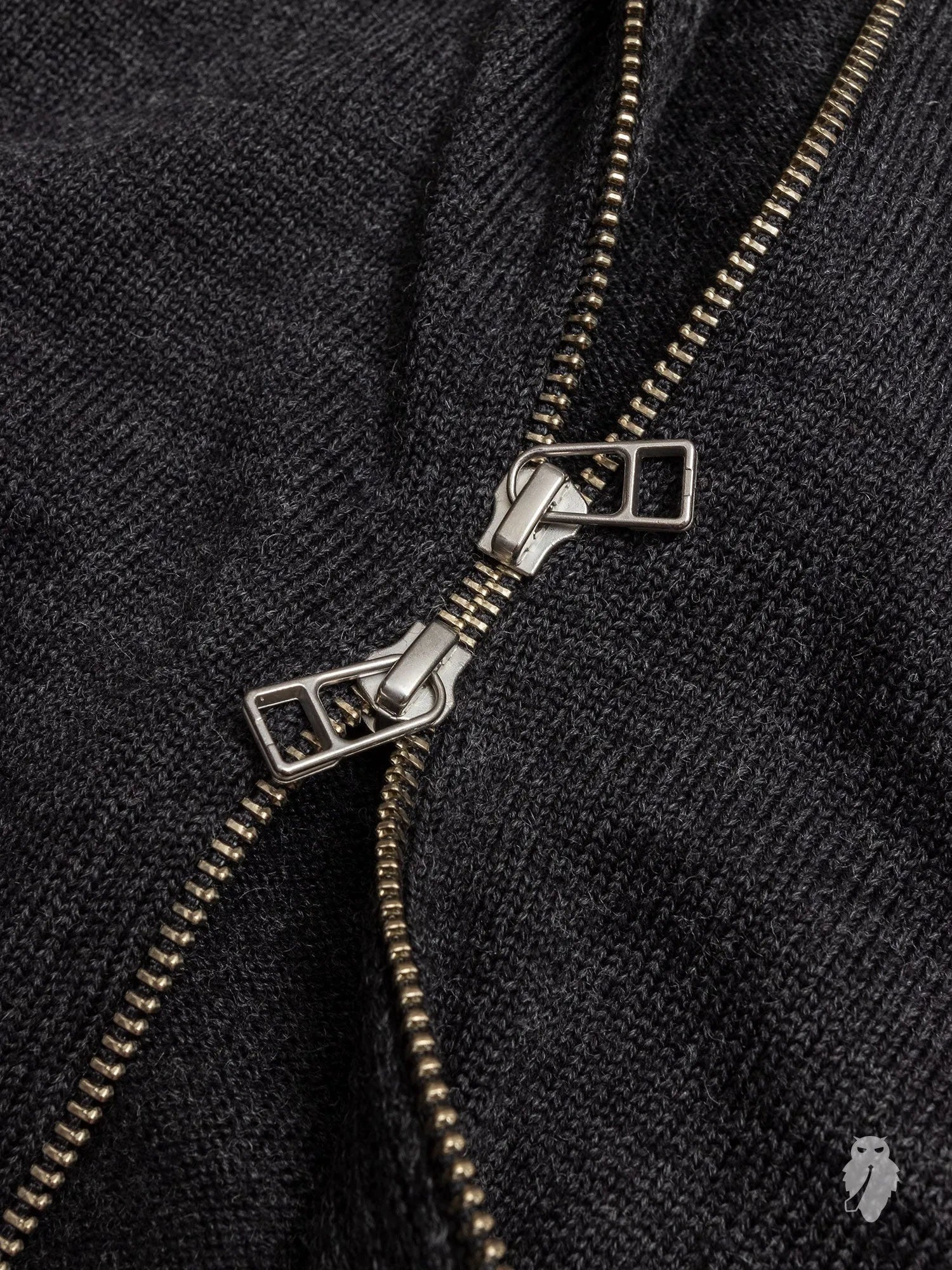 Mockneck Zip Sweater in Charcoal