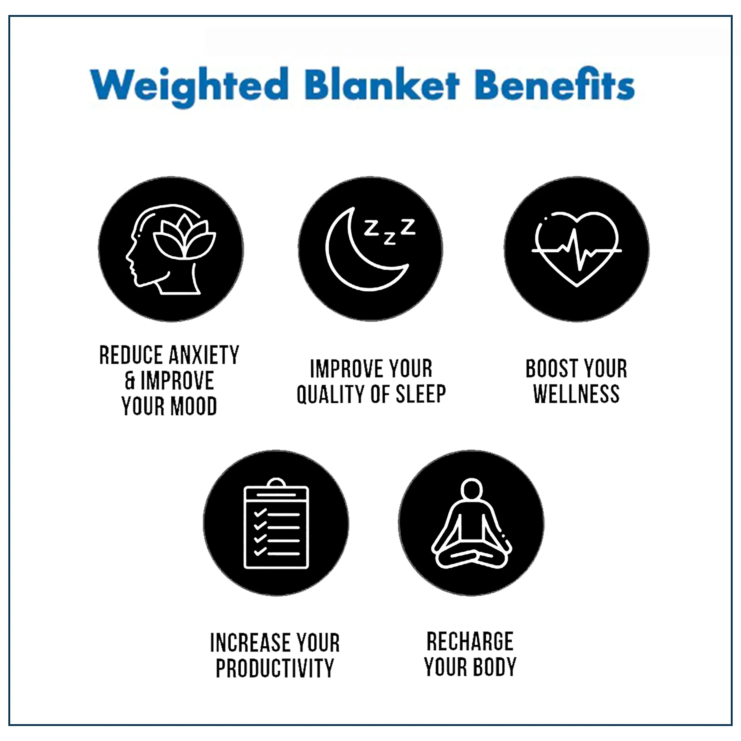 Mysa Sleep Cooling Tencel   Cotton Weighted Blanket for Kids, 7 lbs Blue Grey 41" x 60" for Sleep, Anxiety