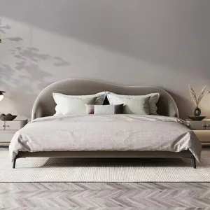 Oscar Premium Bed Without Storage in Suede