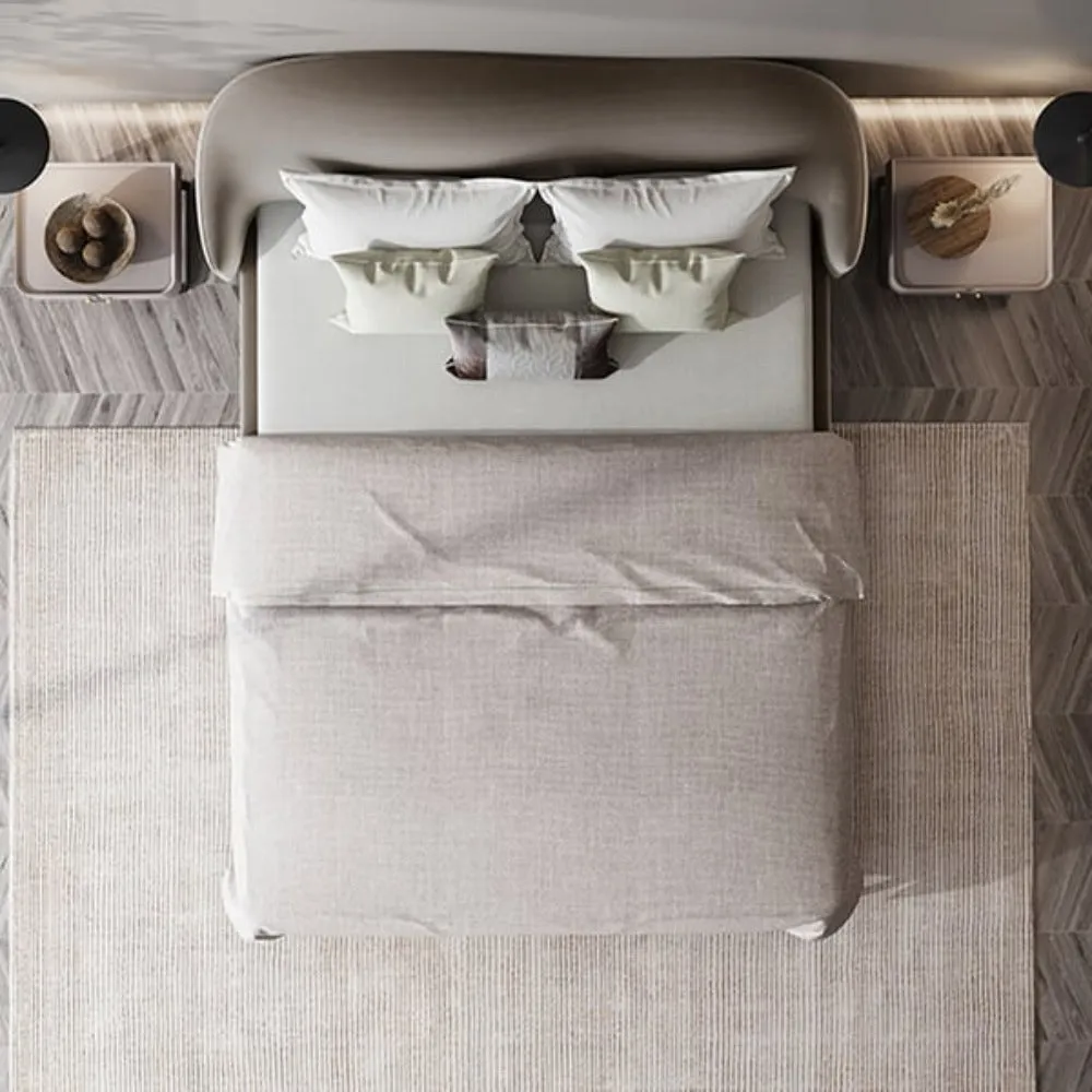 Oscar Premium Bed Without Storage in Suede