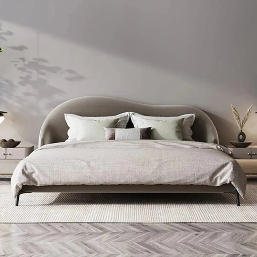 Oscar Premium Bed Without Storage in Suede