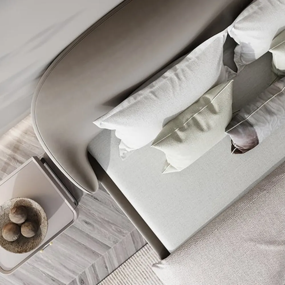 Oscar Premium Bed Without Storage in Suede