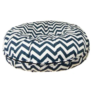Outdoor Bagel Dog Bed Navy Wave