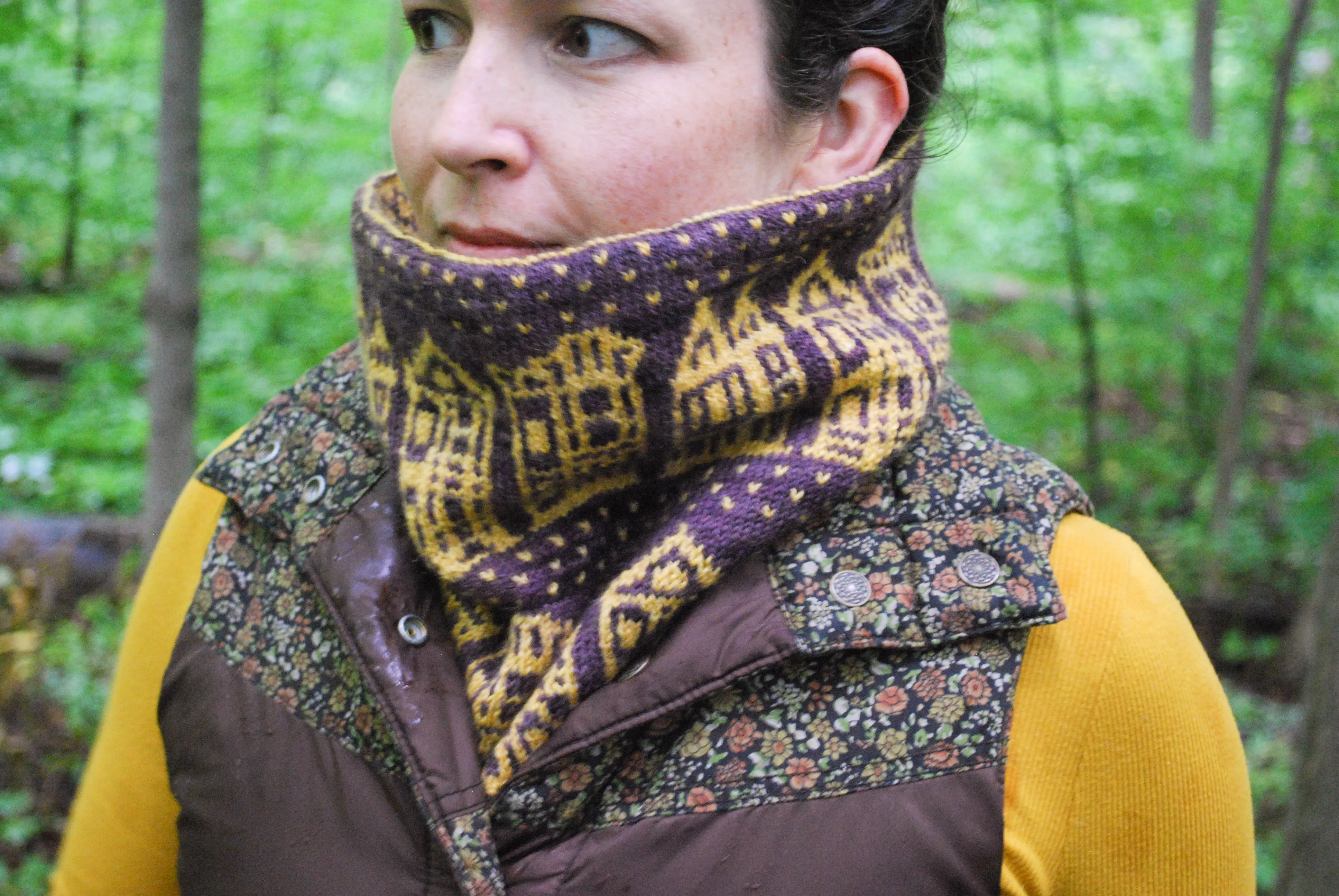 Painted Ladies Cowl Knitting Pattern (PDF) by Phibersmith Designs