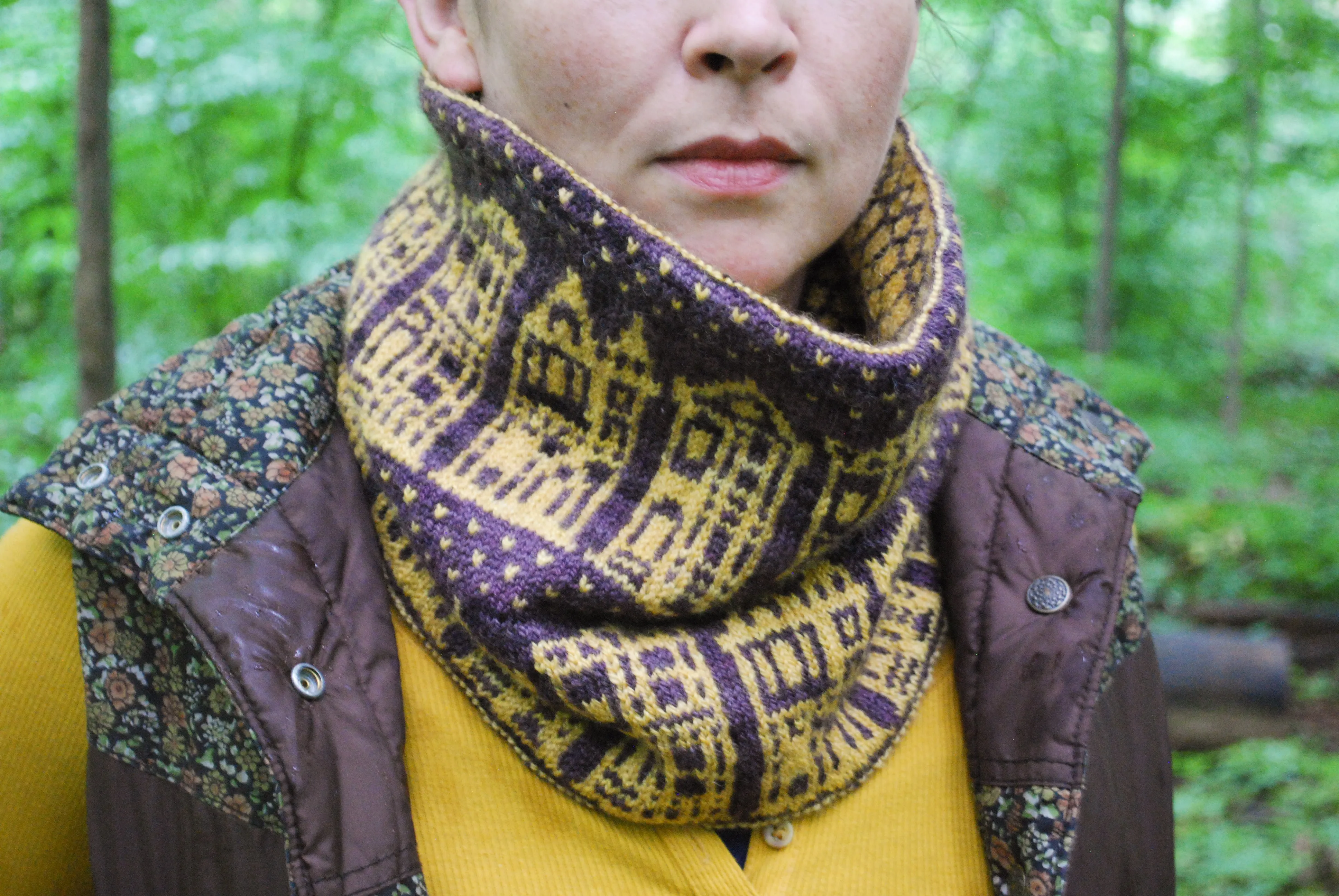 Painted Ladies Cowl Knitting Pattern (PDF) by Phibersmith Designs